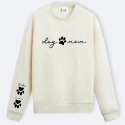 Sudadera Dog Mom Huella 11 Sudadera Dog Mom Huella -Roly Sudadera Dog Mom Huella Crudo