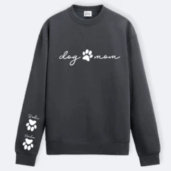Sudadera Dog Mom Huella 16 Sudadera Dog Mom Huella -Roly Sudadera Dog Mom Huella Gris Plomo