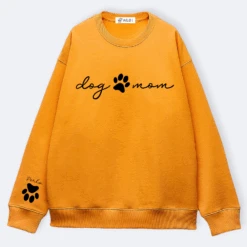 Sudadera Dog Mom Huella 17 Sudadera Dog Mom Huella -Roly Sudadera Dog Mom Huella Naranja