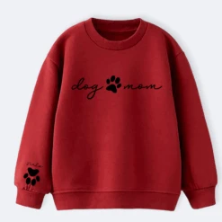Sudadera Dog Mom Huella 15 Sudadera Dog Mom Huella -Roly Sudadera Dog Mom Huella Rojo
