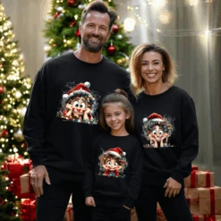 Sudadera Family Christmas -Roly Sudadera Family Christmas negra