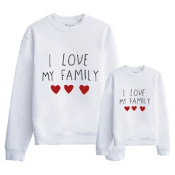 Sudadera I Love My Family 5 Sudadera I Love My Family -Roly Sudadera I love my family Blanco 2