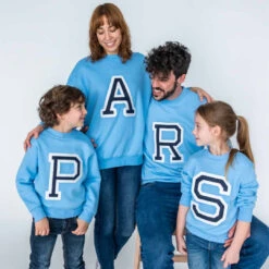 Sudadera Iniciales Celeste -Roly Sudadera Iniciales Celeste 3