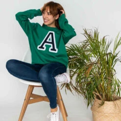 Sudadera Iniciales Verde -Roly Sudadera Iniciales Verde 14