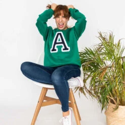 Sudadera Iniciales Verde -Roly Sudadera Iniciales Verde 16