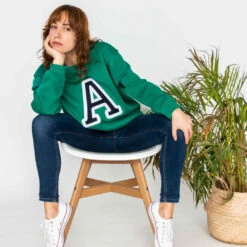 Sudadera Iniciales Verde -Roly Sudadera Iniciales Verde 18