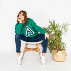 Sudadera Iniciales Verde -Roly Sudadera Iniciales Verde 19