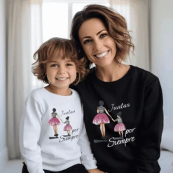 Sudadera Juntas Por Siempre -Roly Sudadera Juntas por siempre Blanco Negro