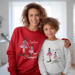 Sudadera Juntas Por Siempre -Roly Sudadera Juntas por siempre Rojo Blanco