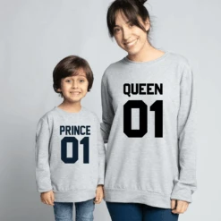 Sudadera King-Queen-Princess-Prince -Roly Sudadera King Queen Princess Prince Gris 2 1