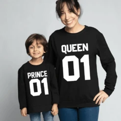 Sudadera King-Queen-Princess-Prince -Roly Sudadera King Queen Princess Prince Negro 3