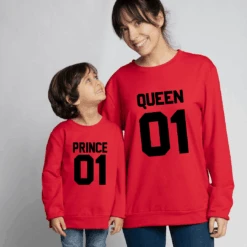Sudadera King-Queen-Princess-Prince -Roly Sudadera King Queen Princess Prince Rojo 1