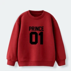 Sudadera King-Queen-Princess-Prince -Roly Sudadera King Queen Princess Prince Rojo