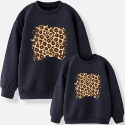 Sudadera Leopard Style -Roly Sudadera Leopard style azul marino