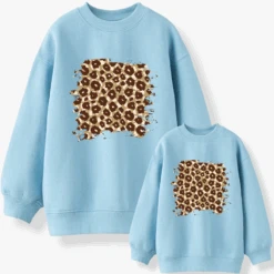Sudadera Leopard Style -Roly Sudadera Leopard style celeste