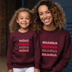 Sudadera Mama-Mini -Roly Sudadera Mama Mini granate