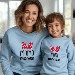 Sudadera Mama-daddy Mouse Mini Mouse -Roly Sudadera Mama daddy mouse mini mouse Celeste