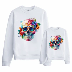 Sudadera Mexican Skull -Roly Sudadera Mexican Skull Blanco