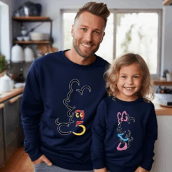 Sudadera Mickey-Minnie Silueta -Roly Sudadera Mickey Minnie Silueta azul marino