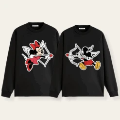 Roly -Roly Sudadera Mickey Minnie Flechazo Negro