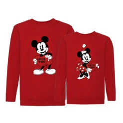 Sudadera Mickey & Minnie Love You Heart 8 Sudadera Mickey & Minnie Love You Heart -Roly Sudadera Mickey Minnie Love you heart Rojo