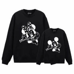 Sudadera Mickey & Minnie Contraste -Roly Sudadera Mickey Minnie contraste Negro