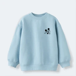 Sudadera Mickey & Minnie Contraste Mini -Roly Sudadera Mickey Minnie contraste mini Celeste 3