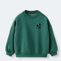 Sudadera Mickey & Minnie Contraste Mini -Roly Sudadera Mickey Minnie contraste mini Verde 2