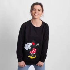 Sudadera Mickey & Minnie Secret 17 Sudadera Mickey & Minnie Secret -Roly Sudadera Mickey Minnie secret Negro 3