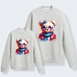 Sudadera Osita Glasses -Roly Sudadera Osita glasses gris