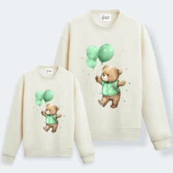 Sudadera Osito Globos -Roly Sudadera Osito Globos crudo