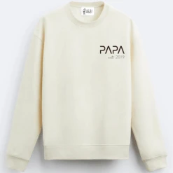 Sudadera Papa-Mama-Mini Letter -Roly Sudadera Papa Mama Mini Letter Crudo 2