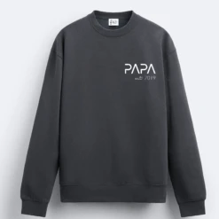 Sudadera Papa-Mama-Mini Letter -Roly Sudadera Papa Mama Mini Letter Gris 2