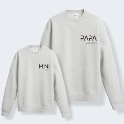 Sudadera Papa-Mama-Mini Letter -Roly Sudadera Papa Mama Mini Letter Gris 3