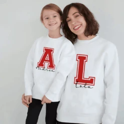 Sudadera Personalizable Letra Grande -Roly Sudadera Personalizable letra grande Blanco 1