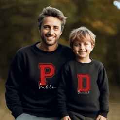 Sudadera Personalizable Letra Grande -Roly Sudadera Personalizable letra grande Negro 2