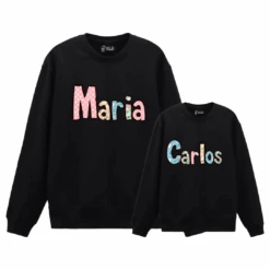 Sudadera Personalizable Letra Patchwork 6 Sudadera Personalizable Letra Patchwork -Roly Sudadera Personalizable letra patchwork negra