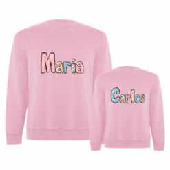Sudadera Personalizable Letra Patchwork 7 Sudadera Personalizable Letra Patchwork -Roly Sudadera Personalizable letra patchwork rosa