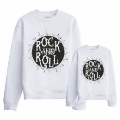 Sudadera Rock And Roll -Roly Sudadera Rock and Roll Blanco
