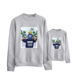 Sudadera Super Baby & Super Dad 9 Sudadera Super Baby & Super Dad -Roly Sudadera Super Baby Super Dad Gris