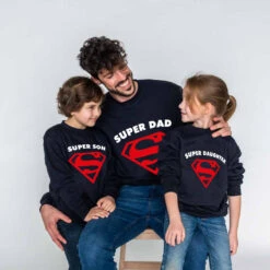Sudadera Superdad, Mom And Children -Roly Sudadera Superdad mom and children Azul Marino