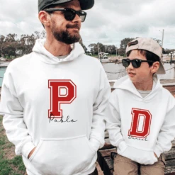 Sudadera Capucha Personalizable Letra Grande