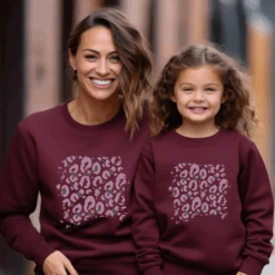 Sudadera Chic Animal Print -Roly Sudadera chic animal print granate