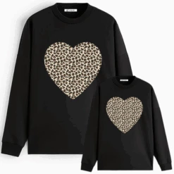 Sudadera Cuore Animal Print -Roly Sudadera cuore animal print Negro