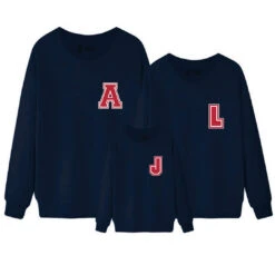 Sudadera Iniciales Azul Marino Mini Roja