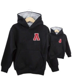 Sudadera Iniciales Premium Negra Mini Capucha