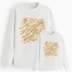 Sudadera Zebra Glam -Roly Sudadera zebra glam blanca