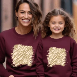 Sudadera Zebra Glam -Roly Sudadera zebra glam granate