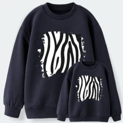 Sudadera Zebra Print 7 Sudadera Zebra Print -Roly Sudadera zebra print azul marino