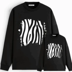 Sudadera Zebra Print 5 Sudadera Zebra Print -Roly Sudadera zebra print negra